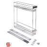 Cesto duplo fixação lateral STRONG StrongWire, 2 cestos, aram. crom., L.88 x P.475 x A.470, MOD.150 mm (QUAL. RED., junt. corr.)