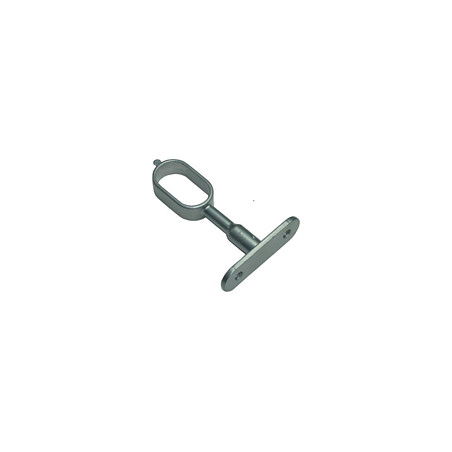 Suporte central Sofima 1037 para varão de roupeiro, zamak lacado preto