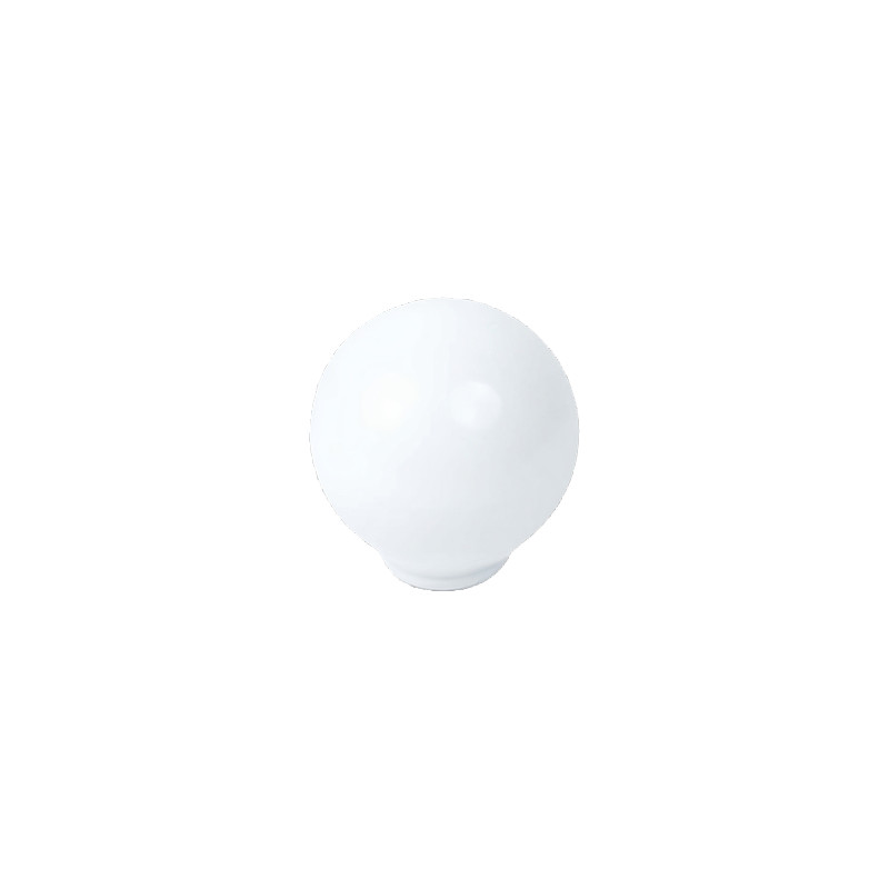 Puxador criança, bola Nesu 626BL2, plástico lacado branco brilho, 1 furo, Ø.34 x A.34 mm