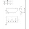 Puxador atual perfil, asa TULIP Lori II 480/500, alumínio imitação inox, 2 furos distância 480, P.40 x A.7,6 x C.500 mm