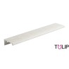 Puxador atual perfil, asa TULIP Lucata 160/180, alumínio imitação inox, 2 furos distância 160, P.35 x A.5 x C.180 mm