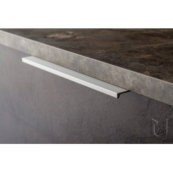 Puxador atual perfil, asa TULIP Lucata 160/180, alumínio imitação inox, 2 furos distância 160, P.35 x A.5 x C.180 mm