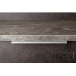 Puxador atual perfil, asa TULIP Lucata 160/180, alumínio imitação inox, 2 furos distância 160, P.35 x A.5 x C.180 mm