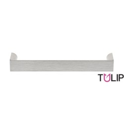 Puxador atual, asa larga TULIP Lacata 160/170, alumínio imitação inox, 2 furos distância 160, L.20 x A.33 x C.170 mm