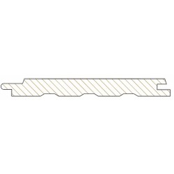 Forro em madeira de casquinha, perfil standard, 2Q, cru, C.até 3000 x L.95 x A.10 mm