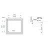 Lava louça RODI BOX LUX 57, uma pia sem escorredor, inox escovado, aplicação superior ou á face (B), 550 x 505, MOD.600 mm