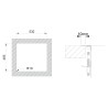 Lava louça RODI BOX LUX 57, uma pia sem escorredor, inox escovado, aplicação superior ou á face (B), 550 x 505, MOD.600 mm