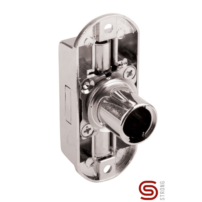 Fechadura p/armário 3 pontos STRONG StrongLocks 403241, cromado, p/cilindro Ø.18 x C.22 mm, direita (não inclui cilindro)