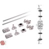 Fechadura p/armário 3 pontos c/varetas STRONG K-StrongLocks 403607, cromado, varetas C.1200 mm, direita