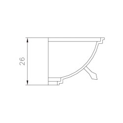 Acessório F133 para perfil vedante F133 1/2 cana, canto 90º interior, preto
