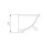 Acessório F133 para perfil vedante F133 1/2 cana, canto 90º interior, preto