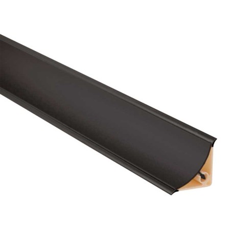 Perfil vedante F133 1/2 cana para tampo de cozinha, preto, 29 x 29 x 4000 mm