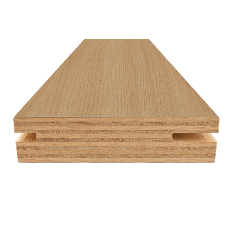 Aro de passagem F1008, contraplacado revestido a CPL Rovere Narciso, C.2150 x E.30 x L.70 mm