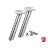 Suporte de prateleira coluna inclinado tubo redondo p/balcões STRONG StrongWire 335281, inox, 62º, Ø.38 x A.200 mm