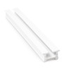 Perfil calha inferior roda macho fina 18690, para porta de roupeiro, alumínio lacado branco, 5000 mm